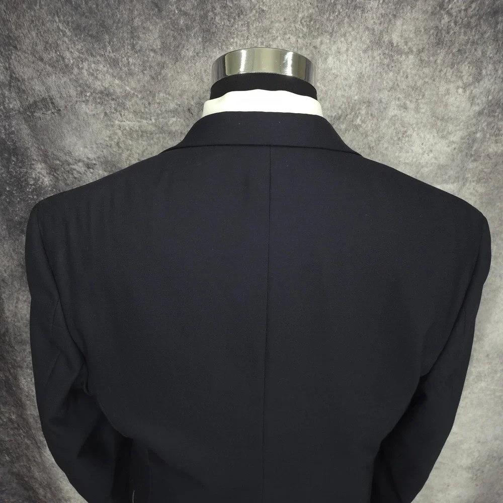 Hart Schaffner Max Gold Trumpeter‎ Blazer Jacket Mens 43R Blue Sports Coat Vent